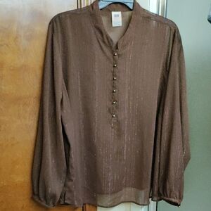 💥5/$10💥🦋Faded Glory Brown Button Down Shirt